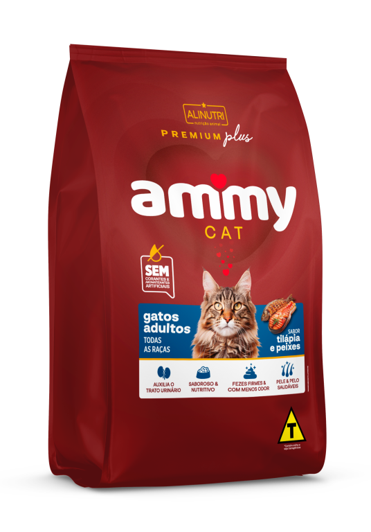 Ammy Cat PP Adulto Tilapia e Peixes 01 Kg