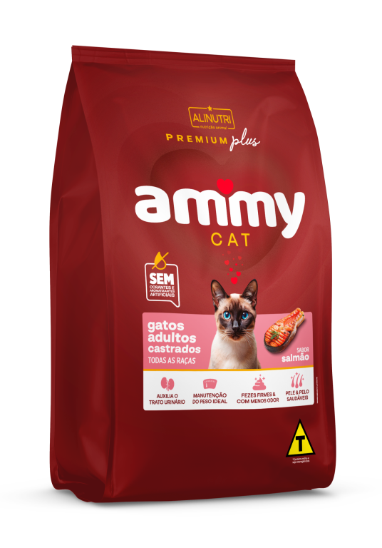 Ammy Cat PP Adulto Castrados Salmão 01 Kg