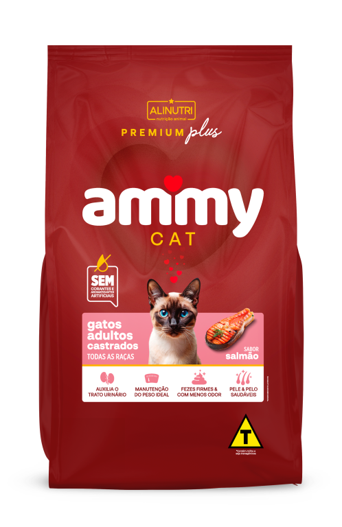 Ammy Cat PP Adulto Castrados Salmão 01 Kg