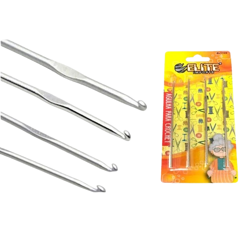 AGULHAS P/ CROCHE C/ 04 PÇS