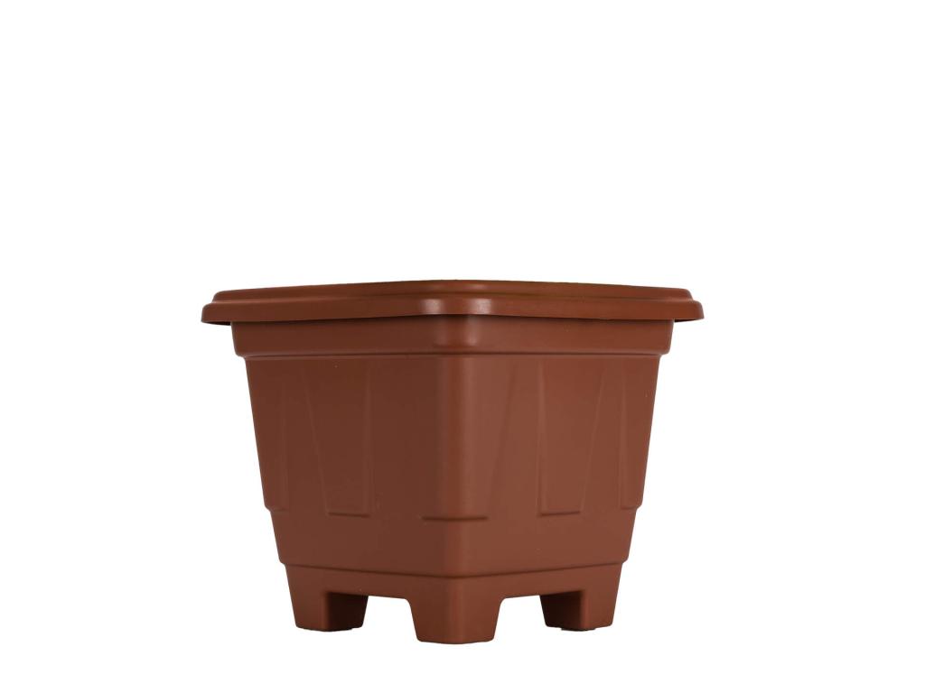 VASO QUADRADO N°03 TERRACOTA  17,6X17,6