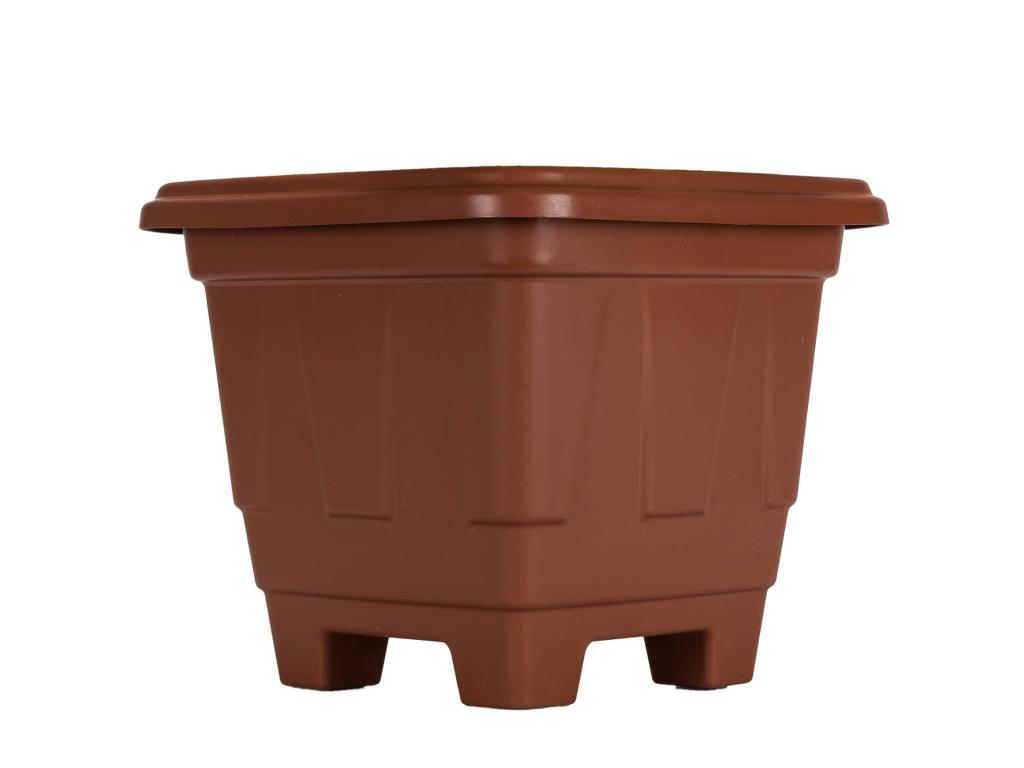 VASO QUAD. N°10 TERRACOTA 28X28