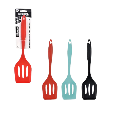 ESPATULA VAZADA EM SILICONE PREMIUN 28,3 x 7,6 CM