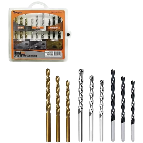 KIT BROCAS MISTAS 9 PÇS