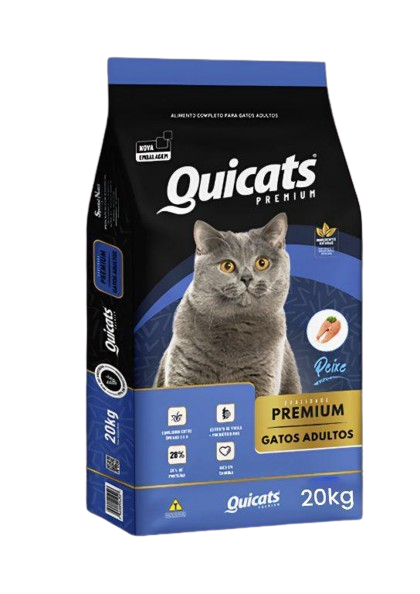 ALIM. P GATOS QUICATS PEIXE 20KG 28% P