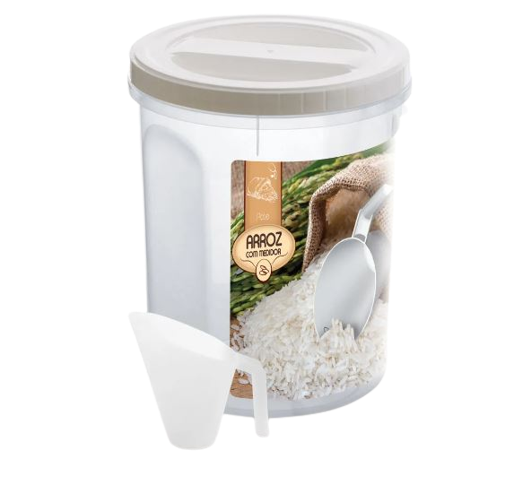 POTE C ROSCA ALTO BRANCO C COPO MEDIDOR  5,8LT NITRON