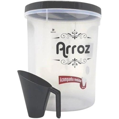 POTE C ROSCA ALTO PRETO C COPO MEDIDOR 5,8LT NITRON