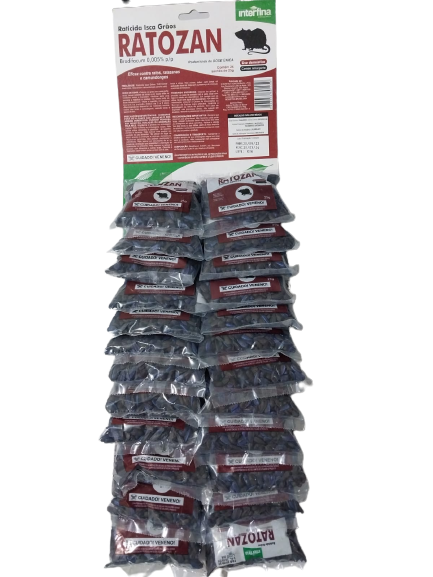 RATICIDA RATOZAN GRAOS DE GIRASSOL CARTELA 24X25GR