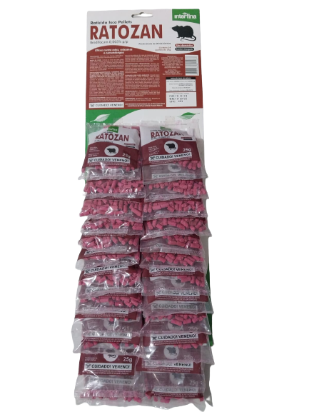 RATICIDA RATOZAN PELLETS CARTELA 24X25GR