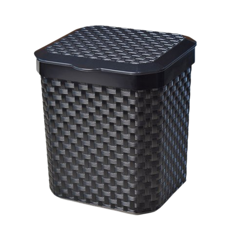 LIXEIRA DE PIA RATTAN C TPA PRETA 5LT ARQPLAST