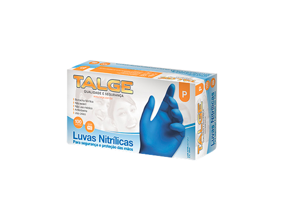 LUVA NITRILICA AZUL S/ PÓ G TALGE