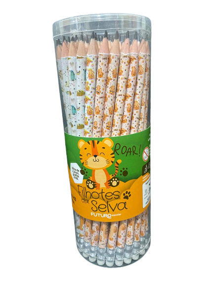 LAPIS HB GRAFITE  FILHOTES DA SELVA C BORRACHA