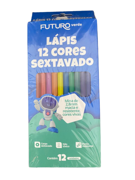 LAPIS 12 CORES SEXTAVADO