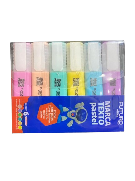 MARCA TEXTO PASTEL ESTOJO 6 CORES