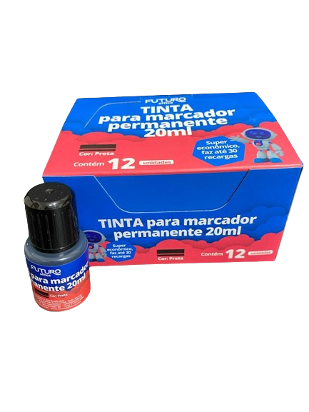 TINTA PARA MARCADOR PERMANENTE PRETO 20ML