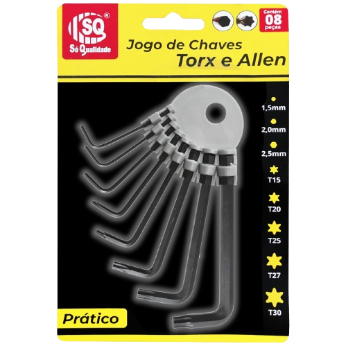JOGO DE CHAVE HEXAGONAL  TORX E ALLEN SQ-3291