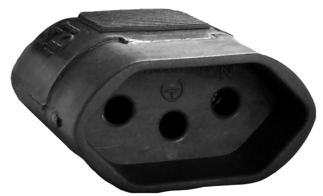 TOMADA SLIM 2P+T PRETA FLOW PACK CELUZ