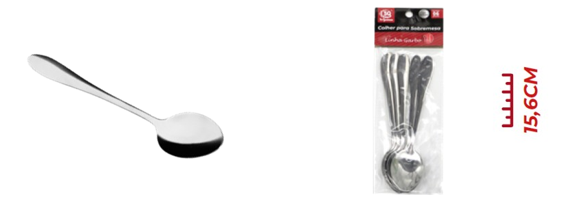 CONJUNTO C/6 COLHERES DE INOX P SOBREMESA SQ