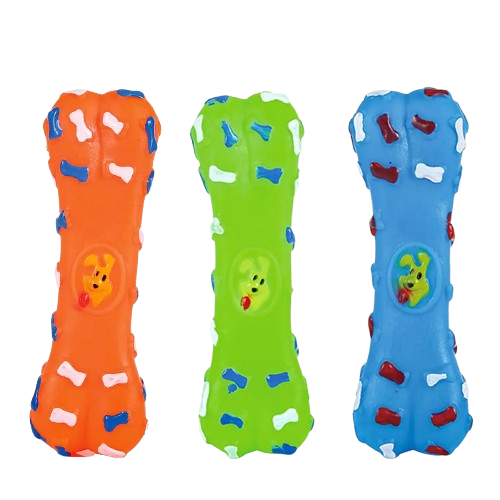 BRINQUEDO PET OSSO DECORADO C/ SOM 12CM VINIL