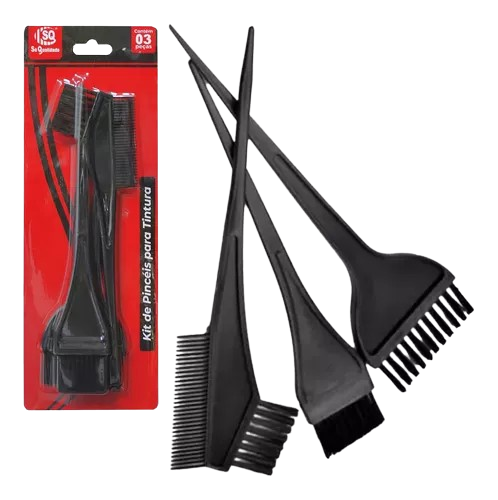 KIT PINCEL PARA COSMETICO C/ 03 PCS