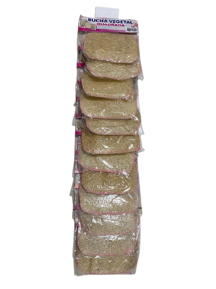 BUCHA VEGETAL QUADRADA CARTELA