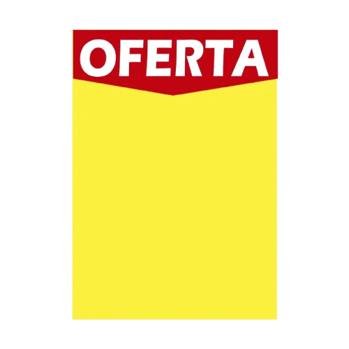 CARTAZ EM PAPEL DUPLEX AMARELO OFERTA 29X42 CM C/ 10 FLS.