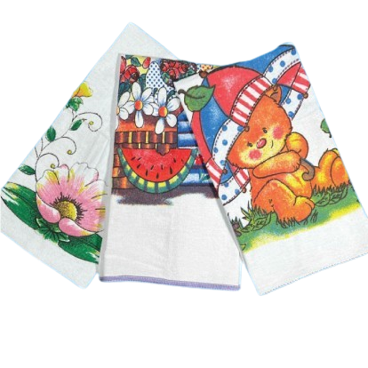 PANO DE PRATO - PP21 - BAINHA COM ESTAMPA 40X60CM