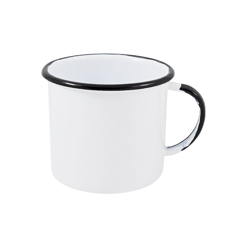 CANECA ESMALTADA TRADICIONAL 6 CM BRANCA