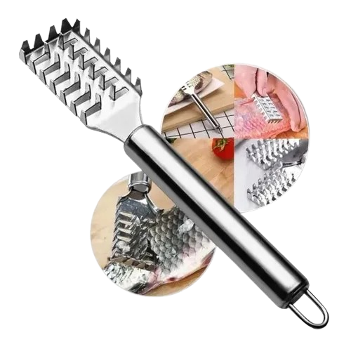 DESCAMADOR MANUAL DE PEIXE EM ACO INOX HM-590