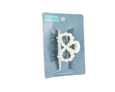 PRENDEDOR P/ CABELO PIRANHA ACRILICO DE PEROLA MODELO LACO 3.8 CM