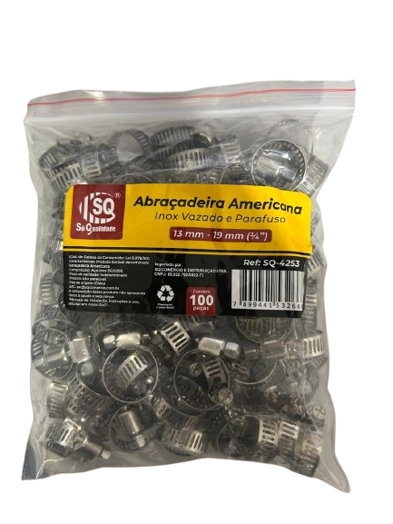 ABRACADEIRA MET 13MM - 19MM (3/4) 100 UNID
