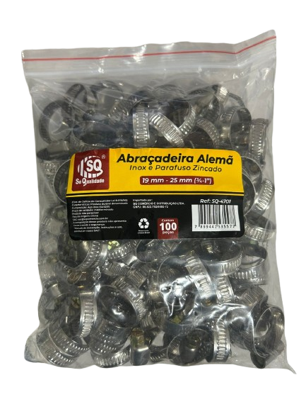 ABRAÇADEIRA ALEMA MET 19-25MM (3/4-1")