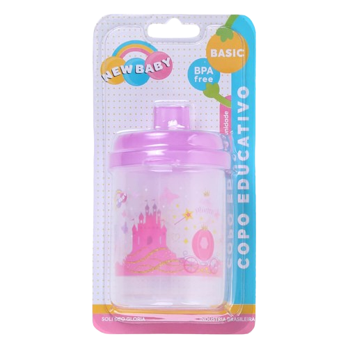 COPO EDUCATIVO JUNIOR 150 ML DECORADO ROSA