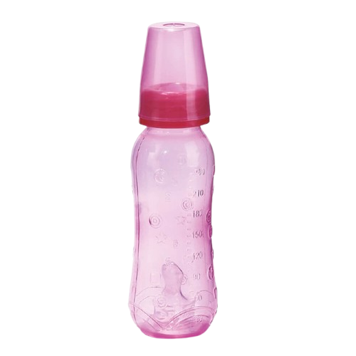 MAMADEIRA 240 ML CONV PVC RELEVO ROSA