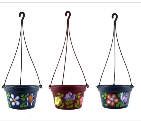 CACHEPOT C/ALÇA DECORADO