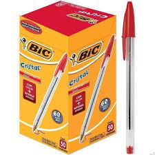 CANETA BIC CRISTAL VERMELHA