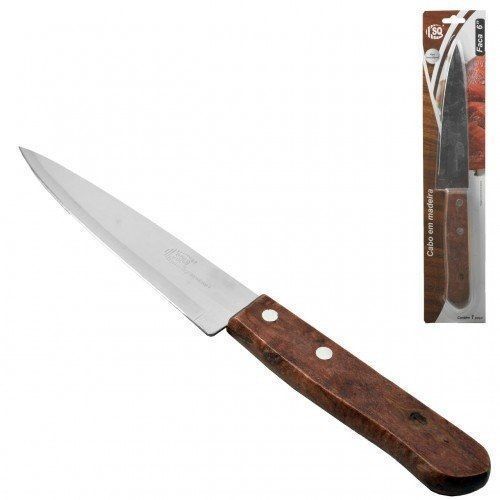 FACA DE INOX CB MADEIRA 6''