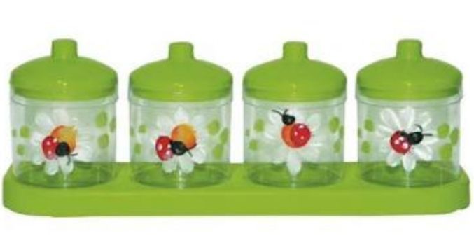 PORTA CONDIMENTOS POTES DECORADO