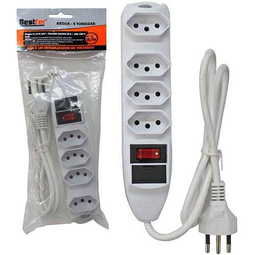 REGUA 4T FUSIVEL E CHAVE