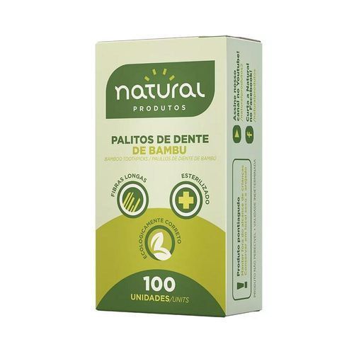 PALITO DENTAL DE BAMBU 100UNID