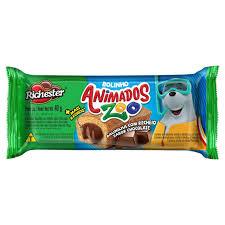 BOLINHO ANIMADOS ZOO 12X40G BAUNILHA/CHOCOLATE - 308