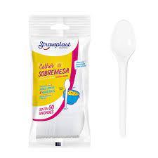 COLHER STRAWPLAST BR 50UND SOBREMESA 2,25