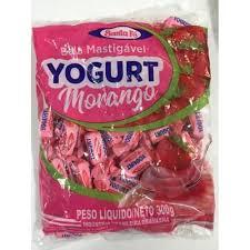 BALA SANTA FE 500G YOGURTE MORANGO - 3043