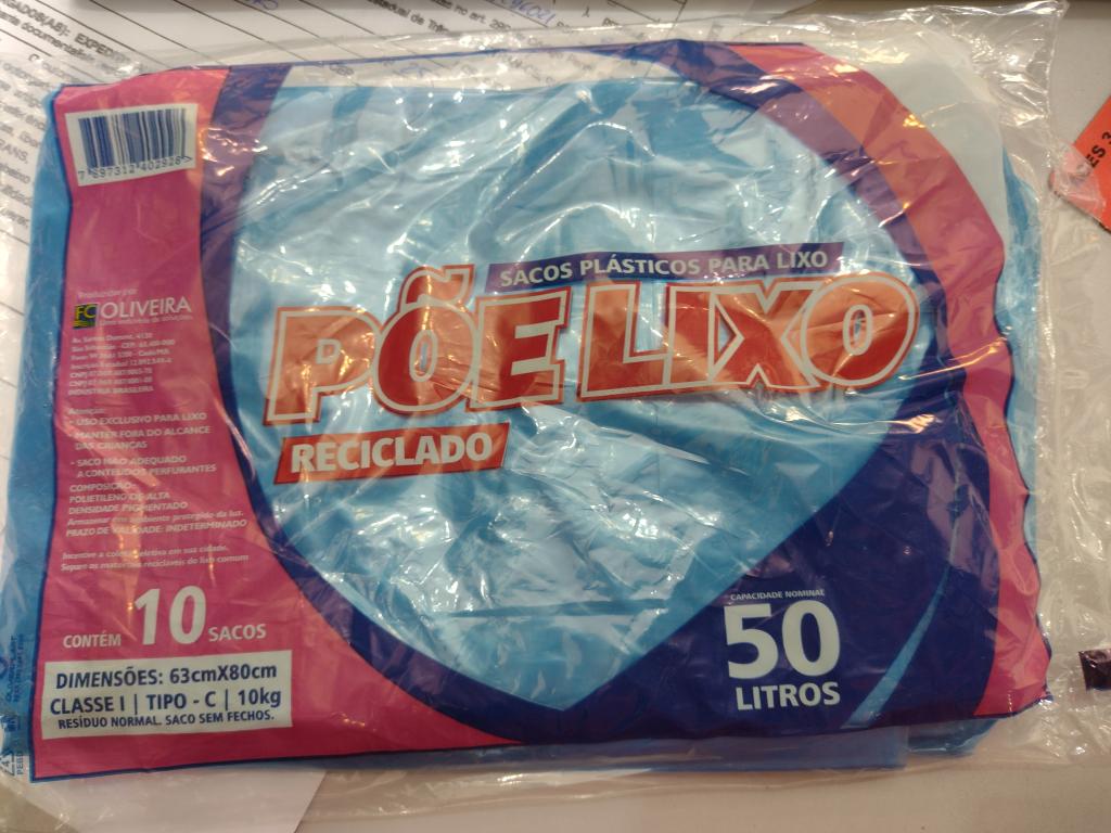 SACO P/LIXO POE LIXO  50LT 10UND PRETO - 3445