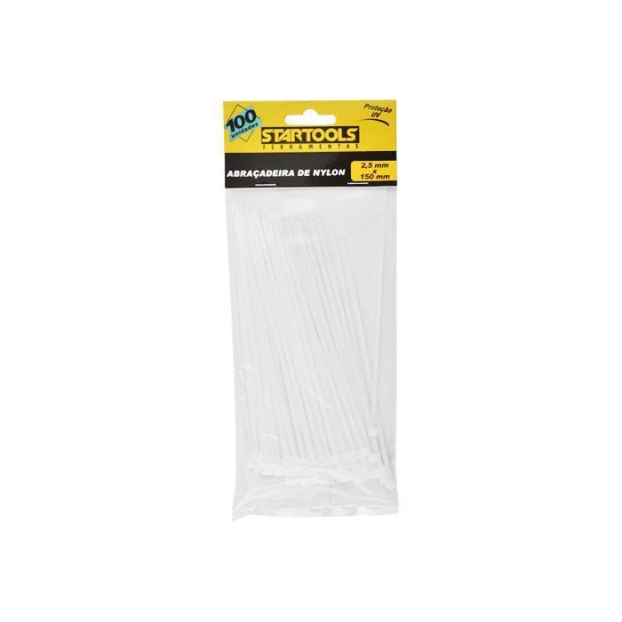 ABRAÇADEIRA NYLON BRANCA 2,5X150MM STARTOOLS