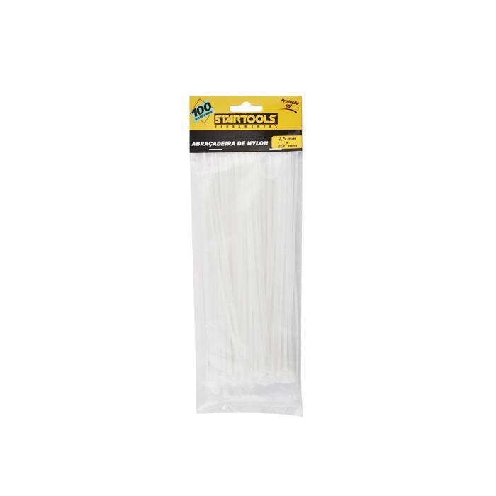 ABRAÇADEIRA NYLON BRANCA 2,5X200MM STARTOOLS