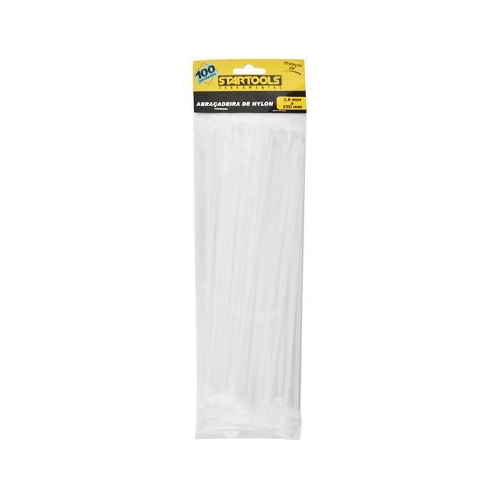 ABRAÇADEIRA NYLON BRANCA 3,6X250MM STARTOOLS