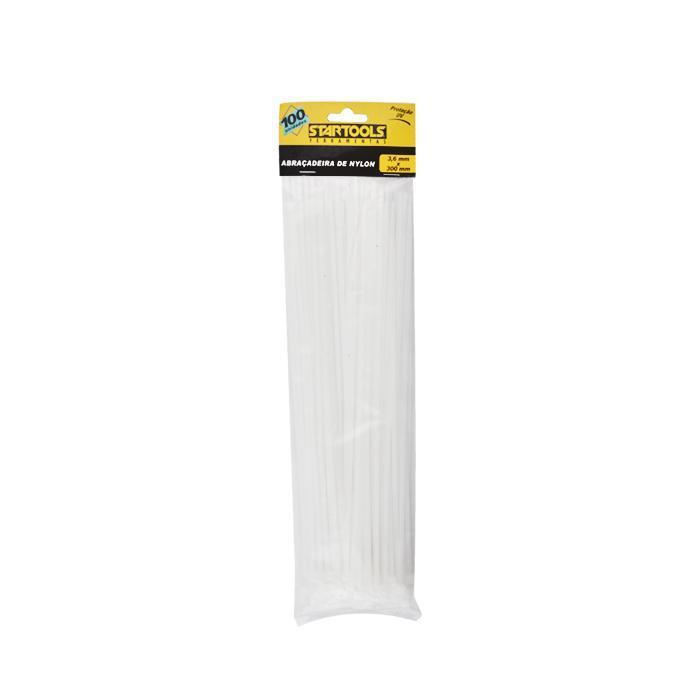 ABRAÇADEIRA NYLON BRANCA 3,6X300MM STARTOOLS