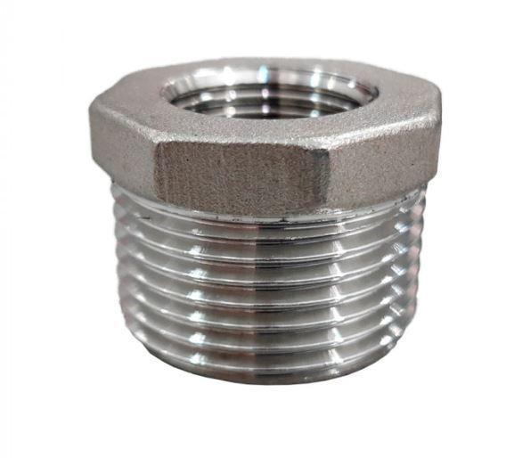 BUCHA REDUÇÃO 3/4 X 1/2 INOX CR TD METAIS