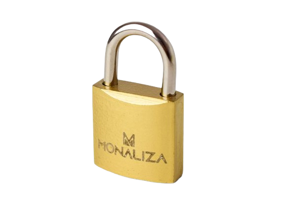 CADEADO DOURADO 21 MM C/ 2 CHAVES MONALIZA